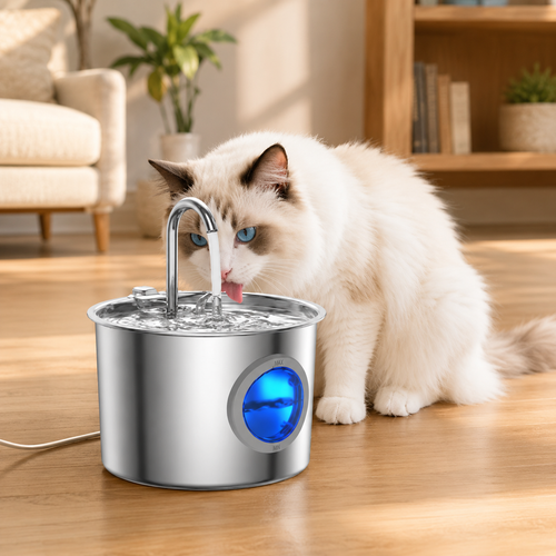 AquaPure™ Roestvrijstalen Drinkfontein voor Katten & Honden